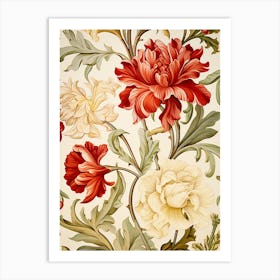 Floral Wallpaper 107 Art Print