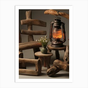 Driftwood Furniture Art Print