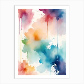 Watercolor Splatters 3 Art Print