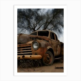 Old Truck In The Desert Art Print