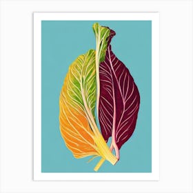 Swiss Chard 2 Bold Graphic vegetable Art Print