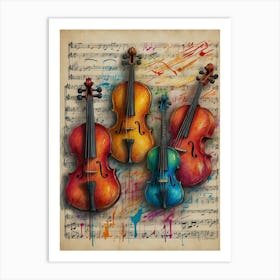 Violins Canvas Print Art Print