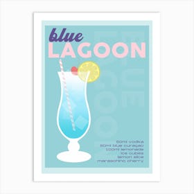 Blue Lagoon Cocktail Art Print