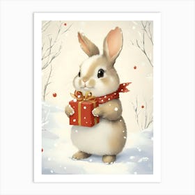 Christmas Bunny 5 Art Print