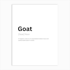 Goat Definition Meaning Art Print