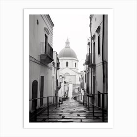 Amalfi, Italy, Black And White Photography 1 Art Print