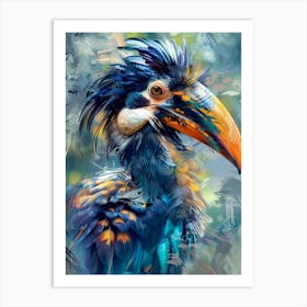 Horned Stork 3 Art Print