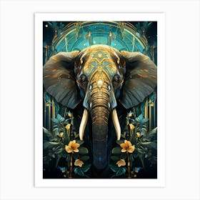Elephant In The Forest 1 Art Print