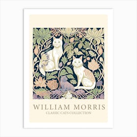 William Morris Inspired  Cats Collection Art Print