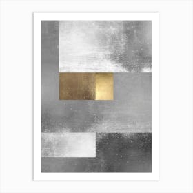 Metal and gold geometry 3 Art Print