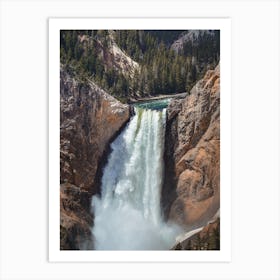 Yellowstone River Waterfall Art Print