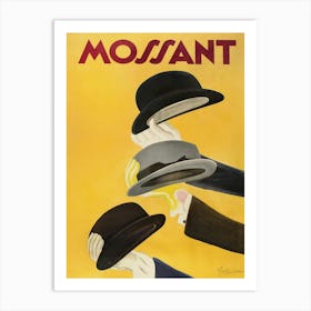 Mossant Hats Vintage Poster Art Print