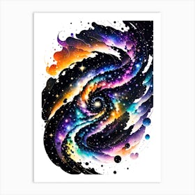 Spiral Galaxy Painting Art Print