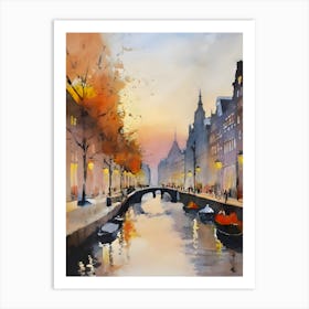 Amsterdam At Dusk 5 Art Print