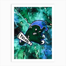 Tulane Green Wave 1 Art Print