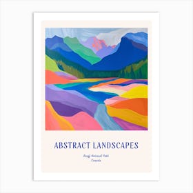 Colourful Abstract Banff National Park Canada 5 Poster Blue Art Print