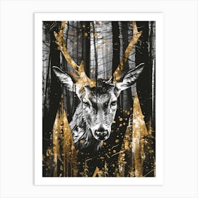 Deer In The Woods 19 Art Print