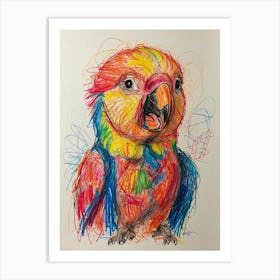 Colorful Parrot Art Print