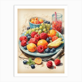 Fruit And Berries Art Print