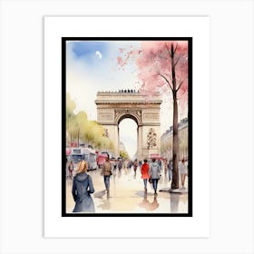 Champs-Elysées Avenue. Paris. The atmosphere and manifestations of spring. 34 Art Print