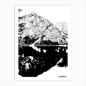 Mountain Drawing Art Print