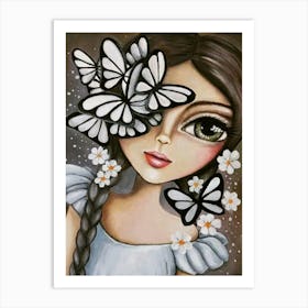 Butterfly Girl Art Print