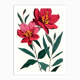 Red Lilies Art Print