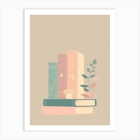 Books On A Shelf Art Print