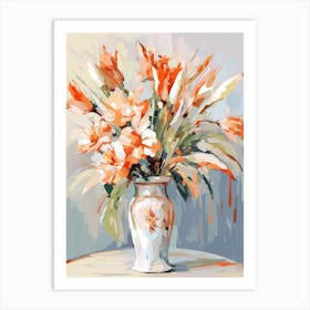 Bird Of Paradise Flower Still Life Painting 3 Dreamy Art Print