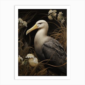 Dark And Moody Botanical Albatross 4 Art Print