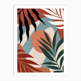 Abstract Tropical Leaves 10 Art Print