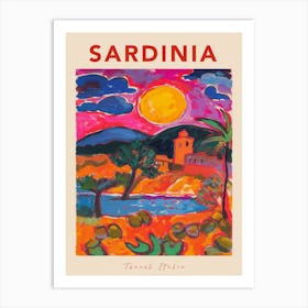 Sardinia 2 Italia Travel Poster Art Print