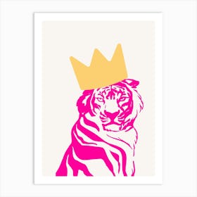 Tiger With Crown Art Print