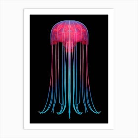 Comb Jellyfish Neon 8 Art Print