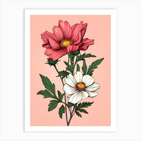 Cosmos Flower 6 Art Print