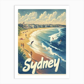 Aihrgdesign A Classic 1960s Travel Poster For Sydney Art Print