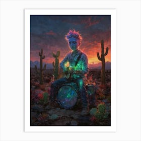 Cactus In The Desert 1 Art Print