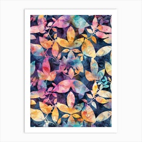 Watercolor Leaves 19 Art Print