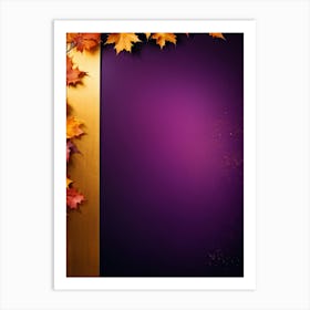 A Gradient Canvas Displaying A Purplish Pink To Gold Splash Against A Lavish Autumn Themed Backgroun (7) Art Print