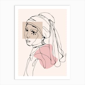 Girl With A Pearl Earring Art Print