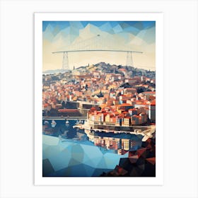 Porto, Portugal, Geometric Illustration 1 Art Print