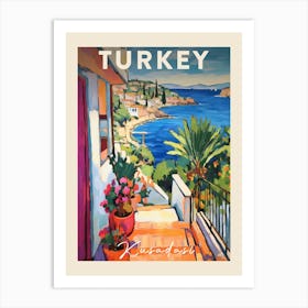 Kusadasi Turkey 1 Fauvist Painting  Travel Poster Art Print