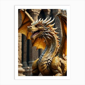 Golden Dragon Art Print