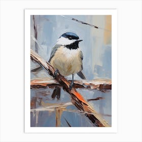 Bird Painting Carolina Chickadee 4 Art Print