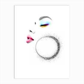 Woman Face Beautiful Illustration Art 01 Art Print