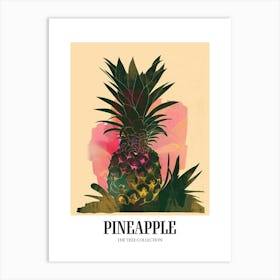Pineapple Tree Colourful Illustration 2 Poster Art Print