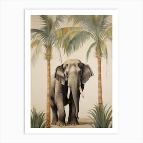 Elephant 6 Tropical Animal Portrait Art Print