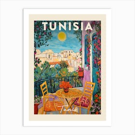 Tunis Tunisia 3 Fauvist Painting Travel Poster Art Print