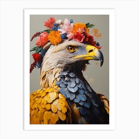 Bird With A Flower Crown Golden Eagle 2 Art Print