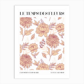 Le Temps Des Fleurs Art Print